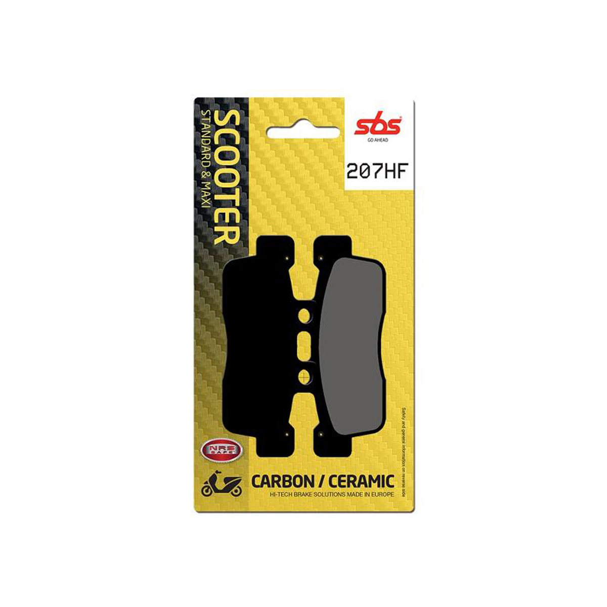 Set pastiglie freno anteriori SBS serie HF scooter per YAMAHA CYGNIUS 125 2010-2013