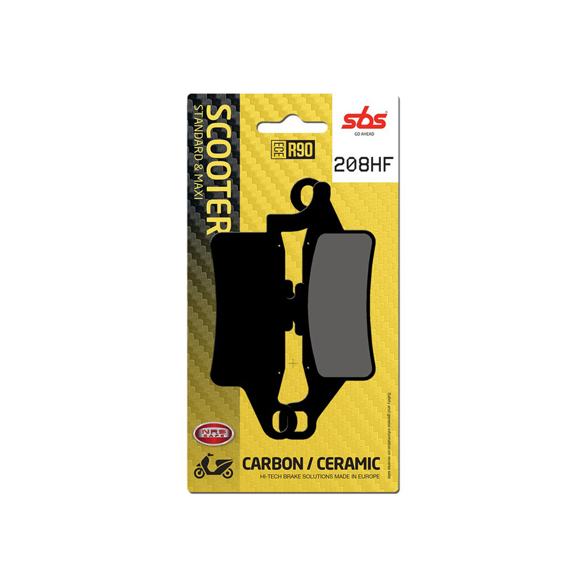 Set pastiglie freno anteriori SBS serie HF scooter per YAMAHA XENTER 150 2012-2016