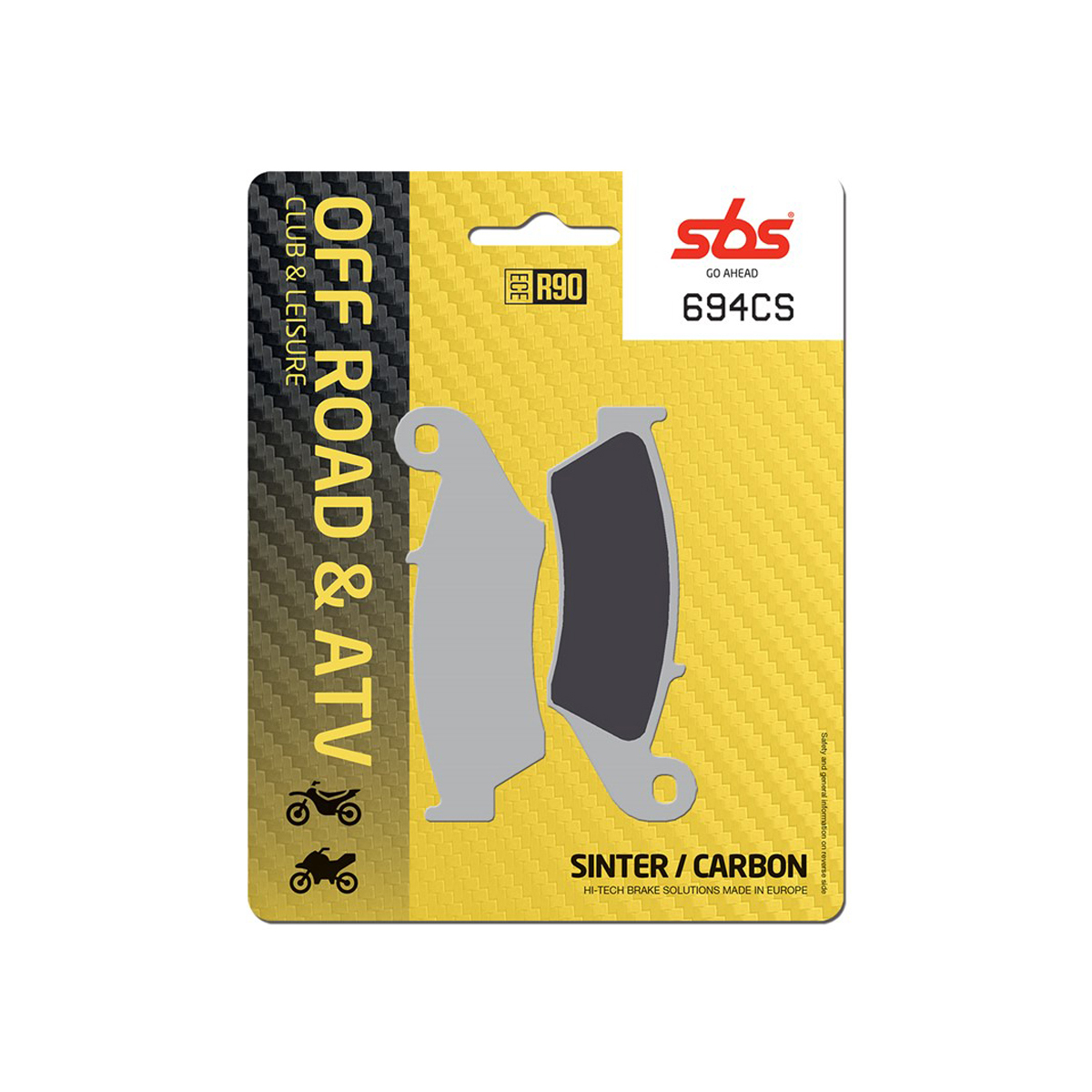 Set pastiglie freno anteriori SBS serie CS per SUZUKI DR-Z 400 2000-2005
