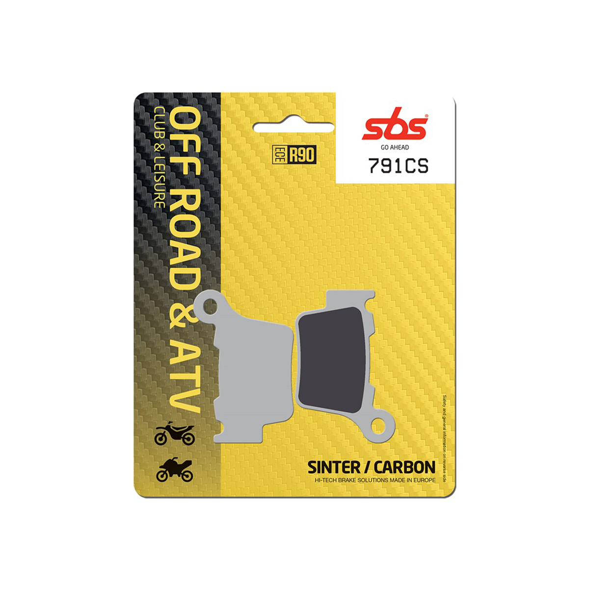Set pastiglie freno posteriori SBS serie CS per HUSQVARNA 630 TE 2010-2013