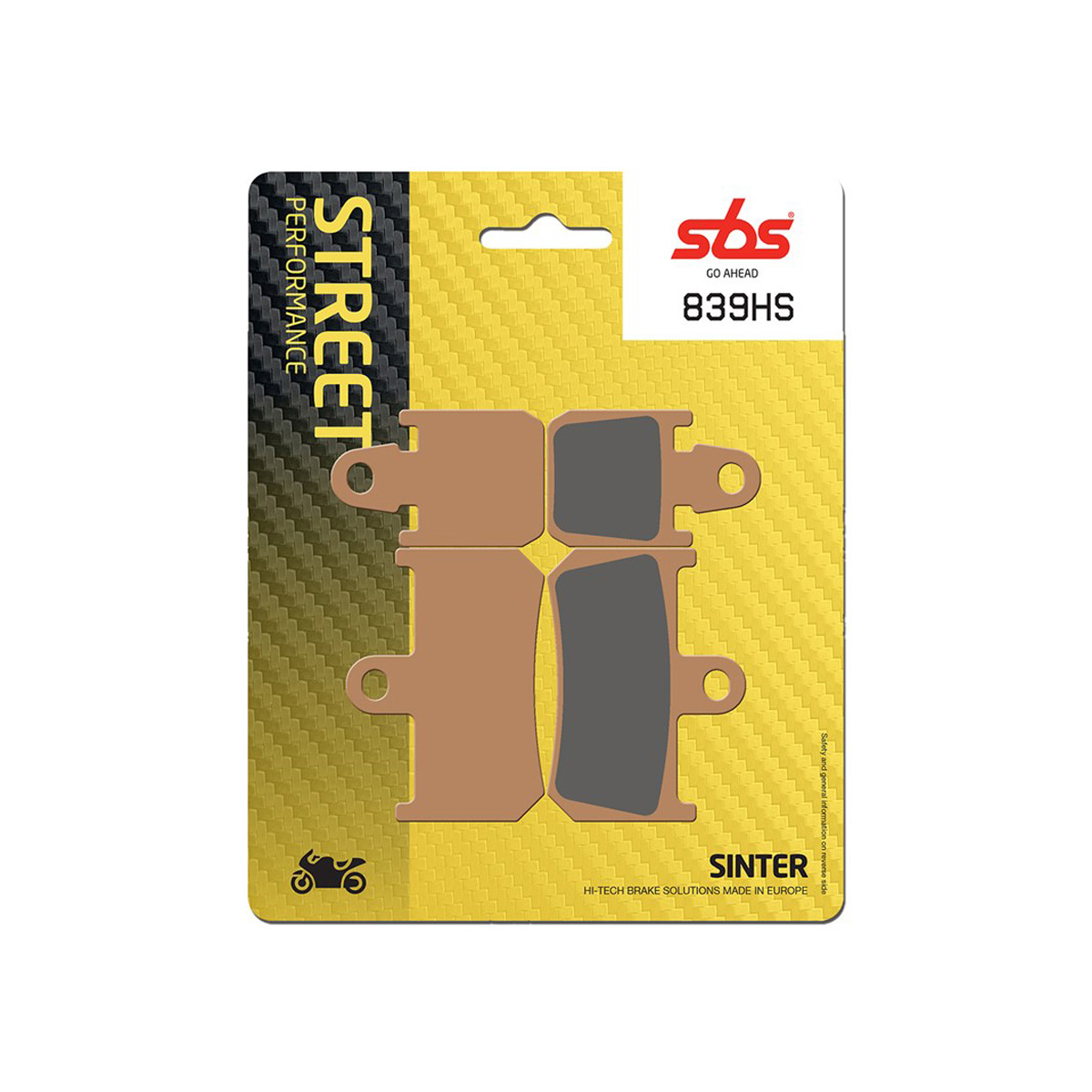 Set pastiglie freno anteriori SBS serie HS per YAMAHA YZF 1000 R1 2007-2014