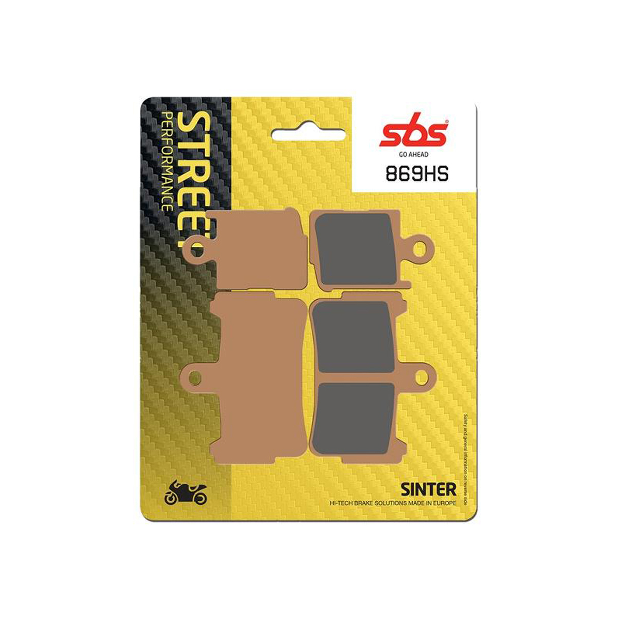 Set pastiglie freno anteriori SBS serie HS per HONDA VFR 1200 F 2010-2016