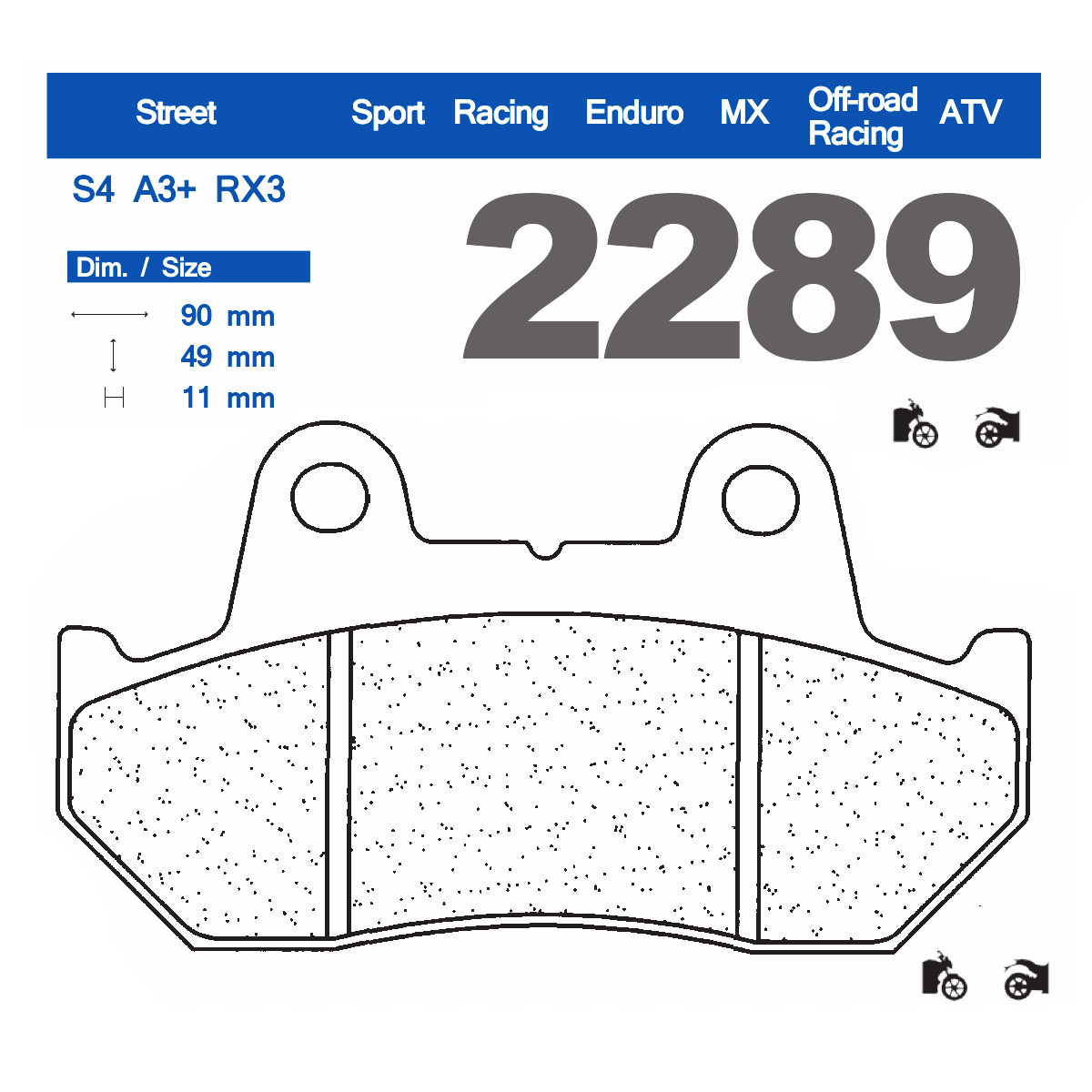 Set pastiglie freno anteriori CL-Brakes serie S4 per HONDA CB 750 NIGHT HAWK 1991-2002