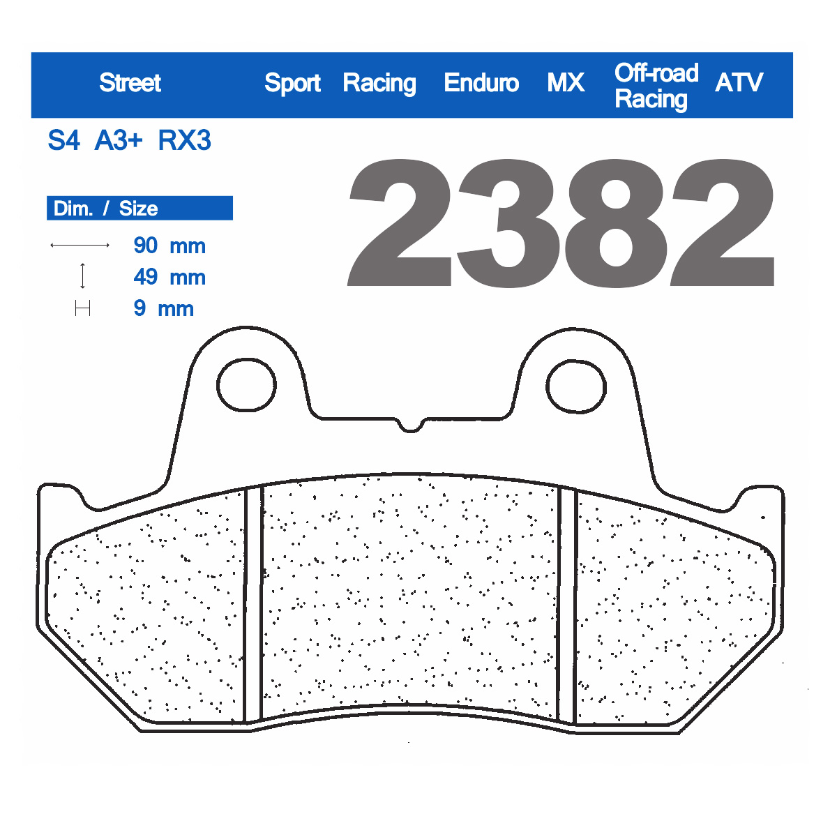 Set pastiglie freno anteriori CL-Brakes serie S4 per HONDA CBX 1000 1981-1982