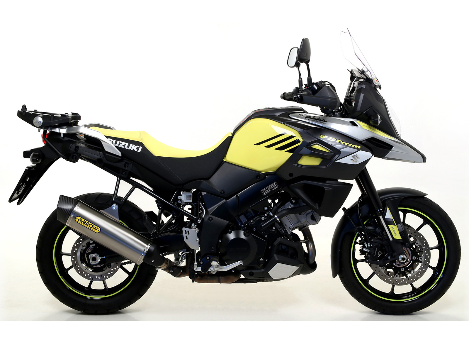 Terminale omologato Arrow Maxi Race Tech Titanio fondello carbonio per SUZUKI V-STROM 1000 2017-2020