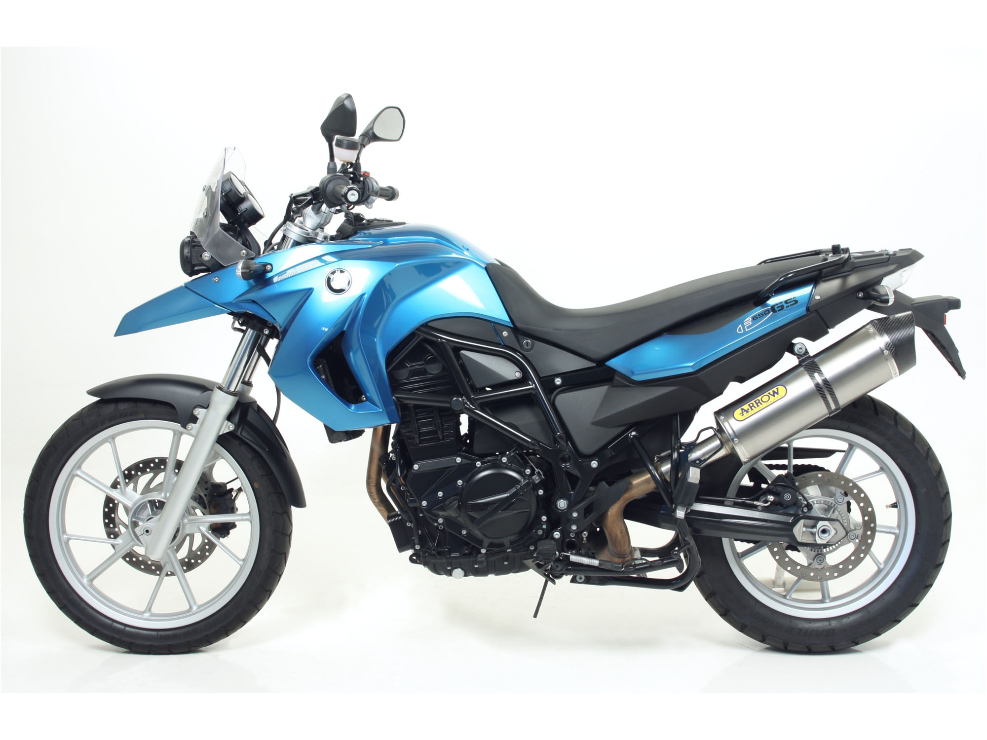 Terminale omologato Arrow Maxi Race Tech Alluminio fondello carbonio per BMW F 650 GS 2008-2012