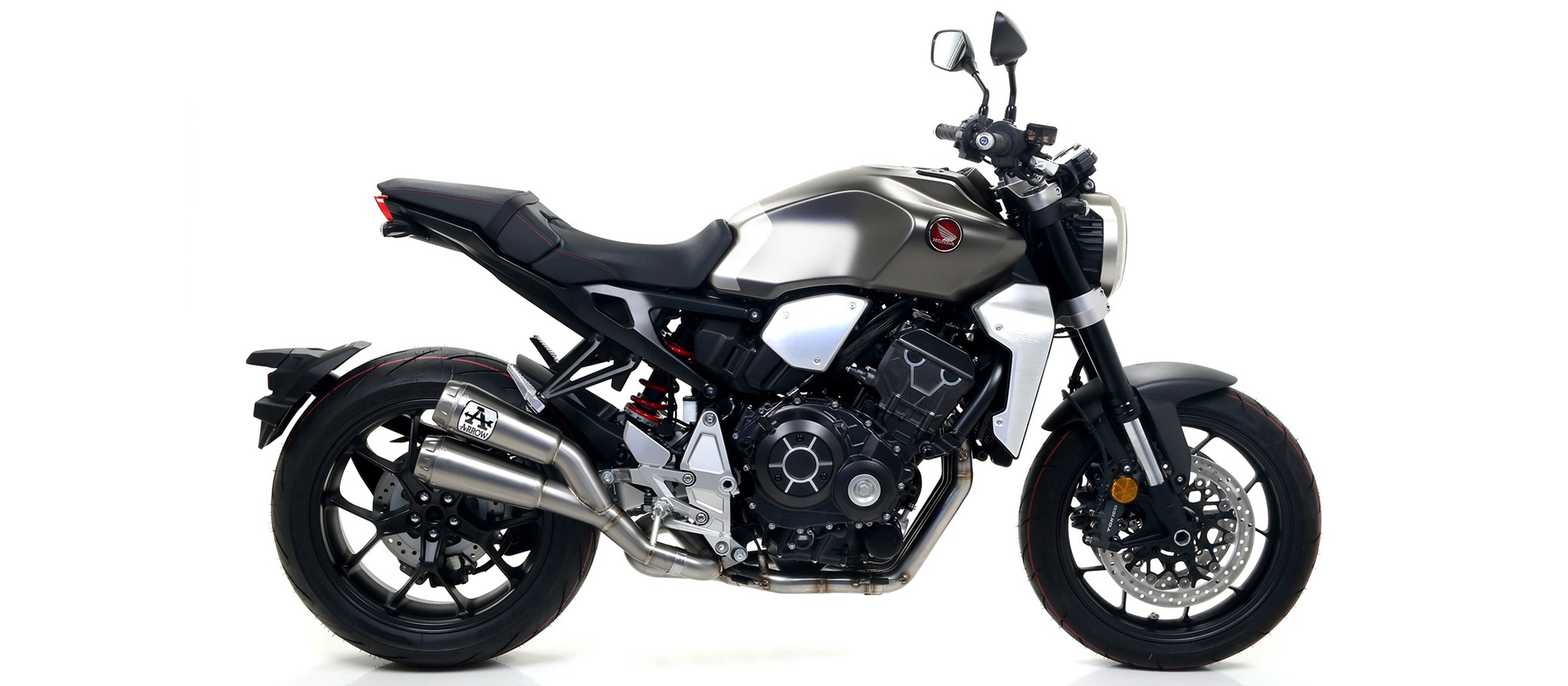 Terminale omologato Arrow Pro-Race Twin Titanio fondello titanio per HONDA CB 1000 R 2018-2024