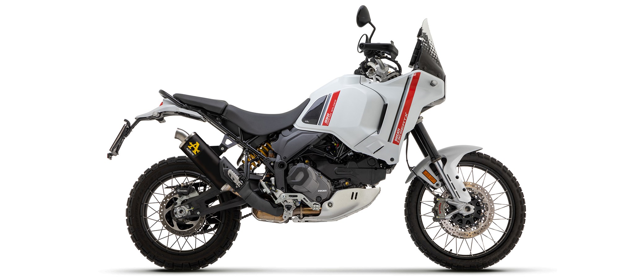 Terminale omologato Arrow Indy-Race Alluminio Dark fondello acciaio per DUCATI DESERT X 2022-2024