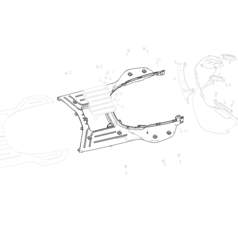 Pedana in plastica Niu Mqi GT EVO/100 2020-2025