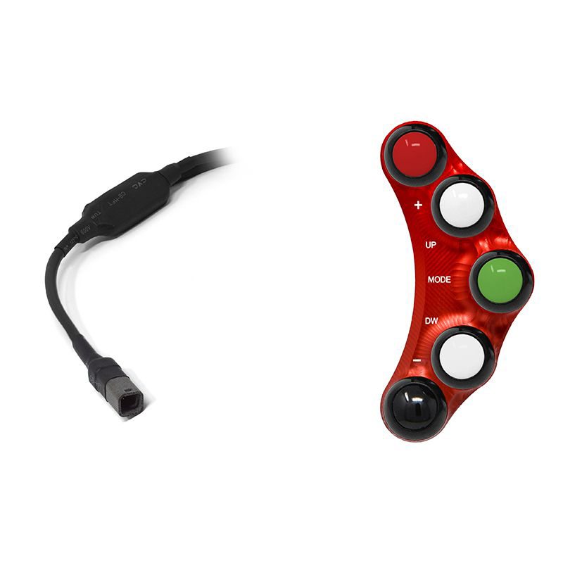 Pulsantiera Jetprime sinistra racing Rossa per DUCATI PANIGALE V4 S 2018-2024