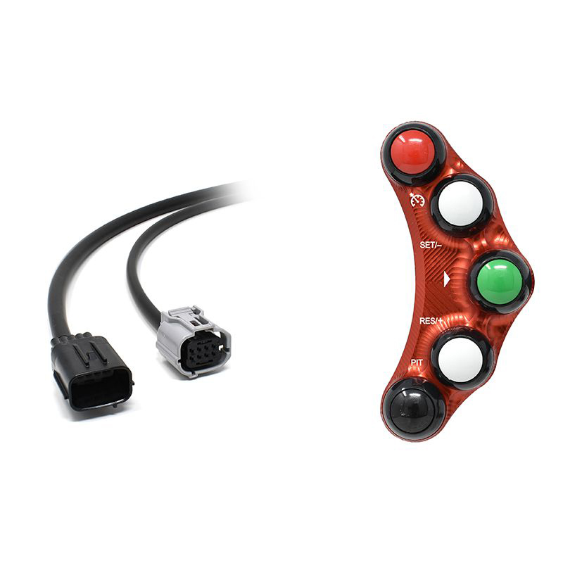 Pulsantiera Jetprime sinistra racing Rossa per KAWASAKI ZX 10 R/RR 2021-2023