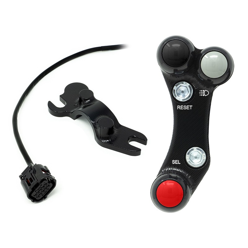 Pulsantiera Jetprime sinistra racing Nera per YAMAHA YZF-R7 2022-2024