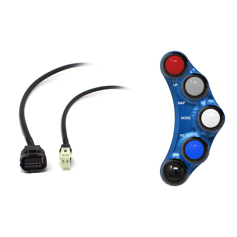Pulsantiera Jetprime sinistra racing Blu per YAMAHA YZF 1000 R1 2015-2019