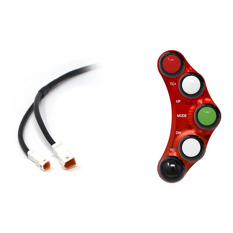 Pulsantiera Jetprime sinistra racing Rossa per DUCATI PANIGALE 899 2014-2015