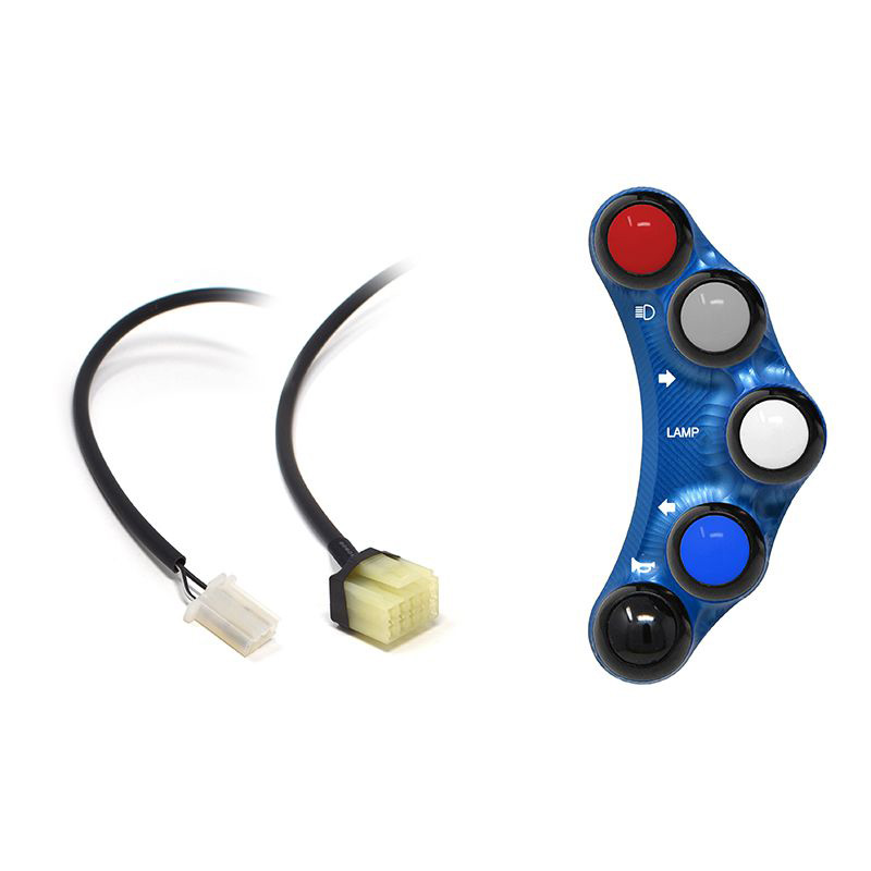 Pulsantiera Jetprime sinistra stradale Blu per YAMAHA YZF-R3 2015-2018