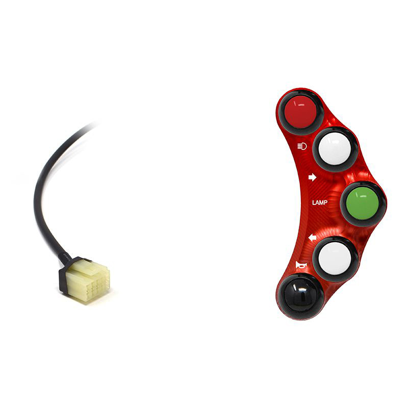 Pulsantiera Jetprime sinistra stradale Rossa per YAMAHA T-MAX 500 2008-2011