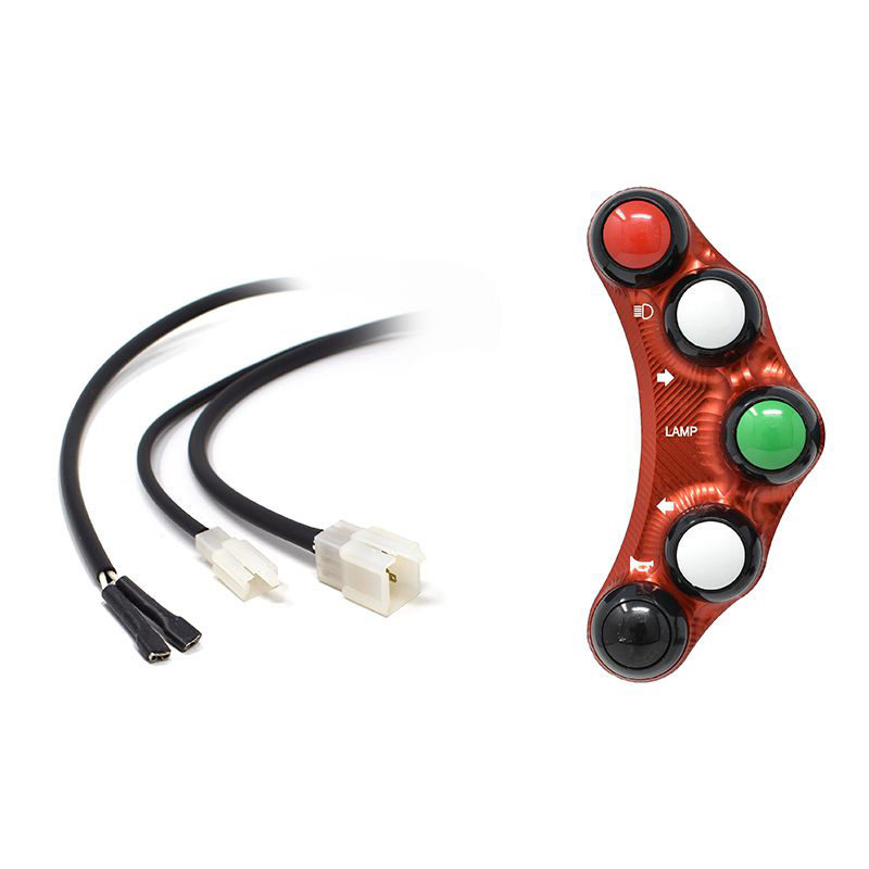 Pulsantiera Jetprime sinistra stradale Rossa per KAWASAKI NINJA 400 2018-2020