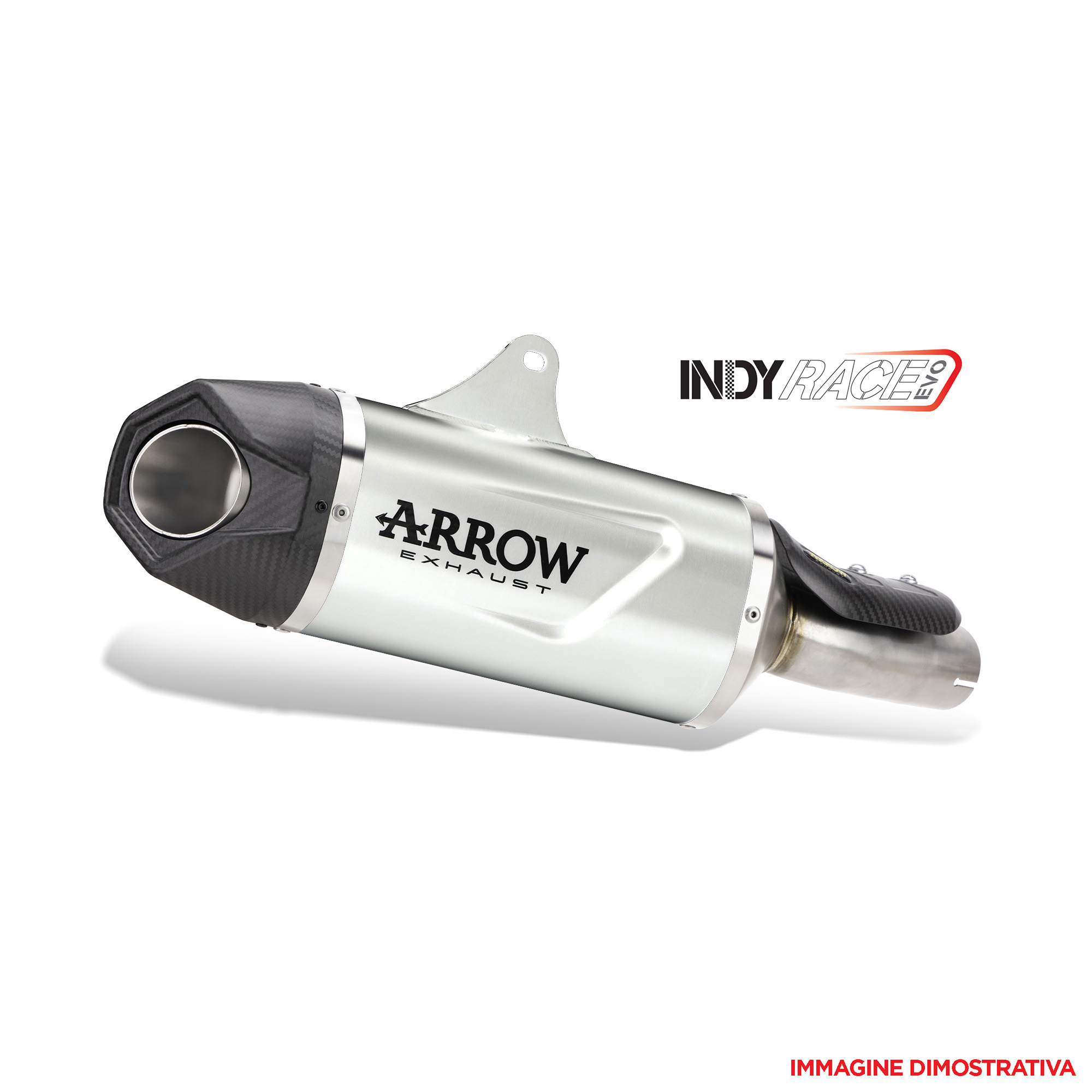 Scarico completo Arrow con terminale omologato Arrow Indy-Race Evo Alluminio fondello carbonio per KAWASAKI NINJA 650 2021-2023