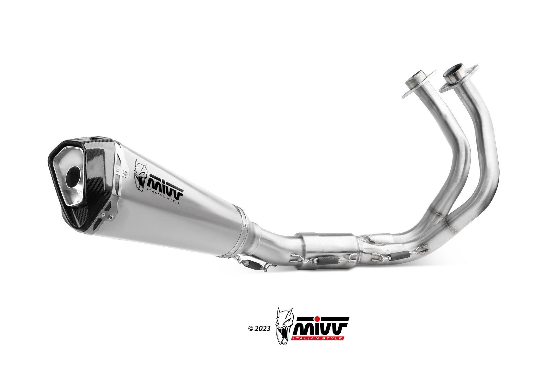 Scarico completo 2-1 Omologato ECE se provvisto di catalizzatore Mivv DELTA RACE Acciaio per KAWASAKI Z 650 2024-2025