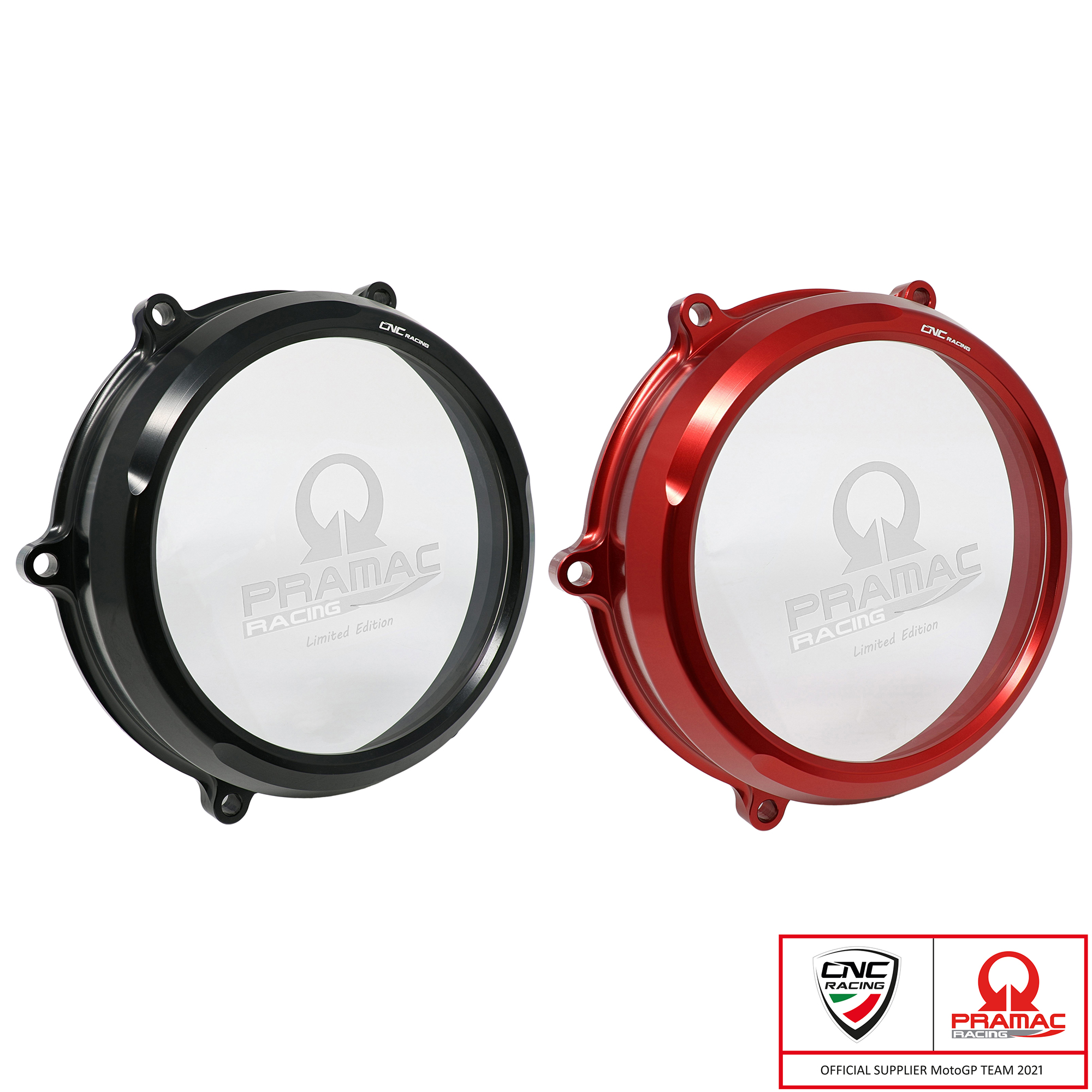Carter trasparente CNC Racing Pramac Racing Limited Edition per frizioni ad olio per DUCATI PANIGALE V4 /S 2018-2023