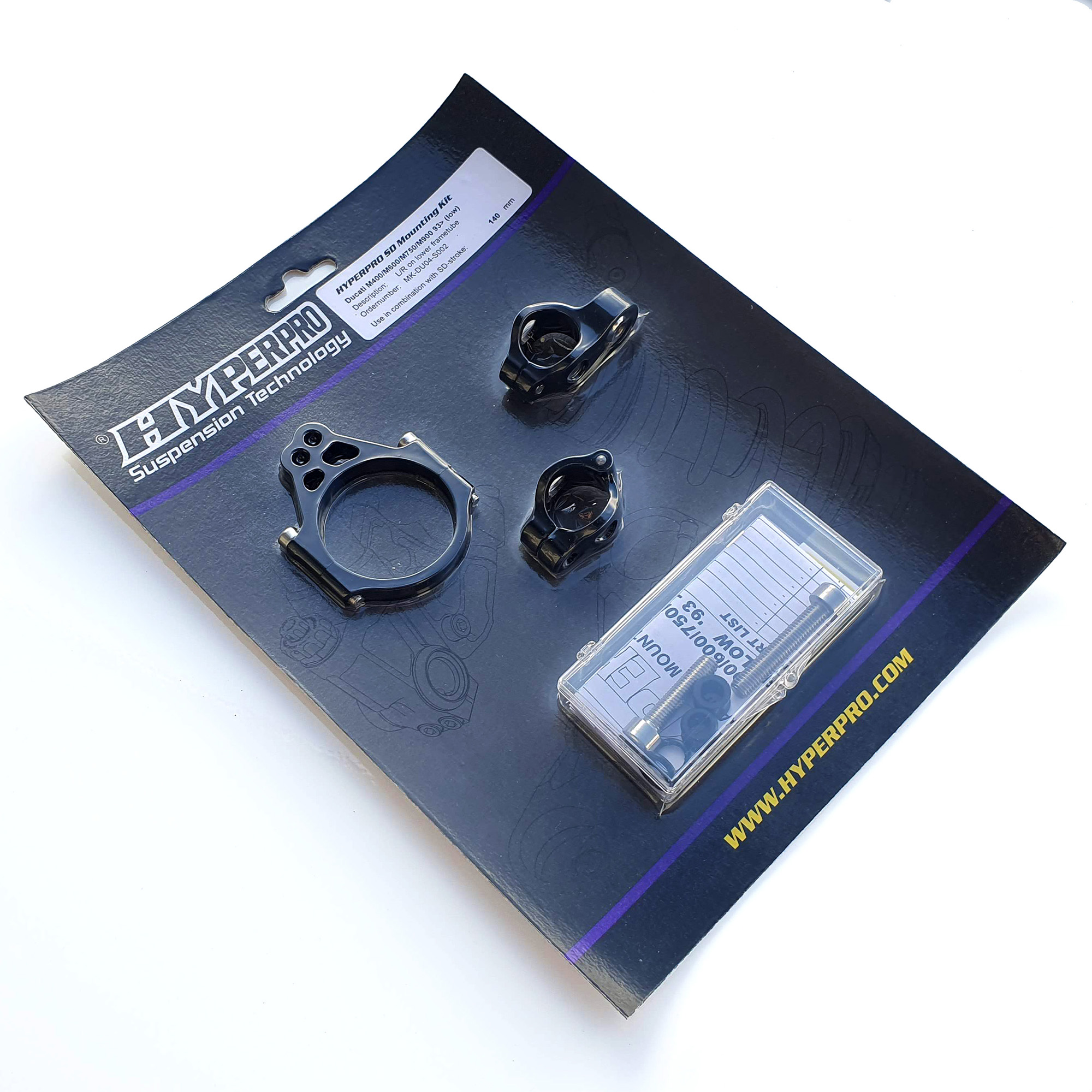 Kit attacchi ammortizzatore di sterzo Hyperpro per DUCATI M 900 1993-2002 attacco basso