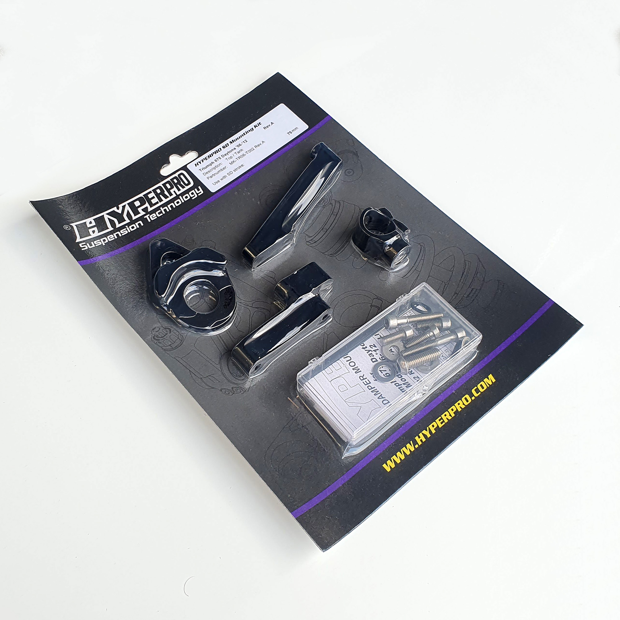 Kit attacchi ammortizzatore di sterzo Hyperpro al serbatoio per TRIUMPH DAYTONA 675 2006-2012