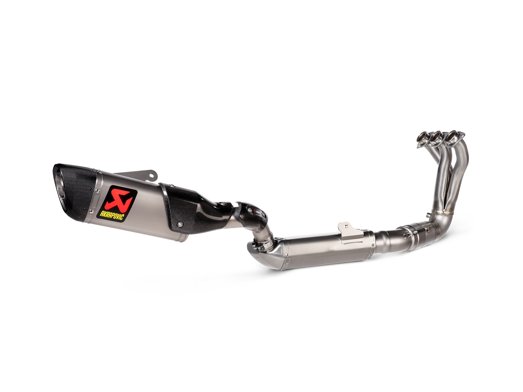 Scarico completo omologato Titanio con fondello in carbonio road program Akrapovic per YAMAHA TRACER 9 /GT 2021-2024