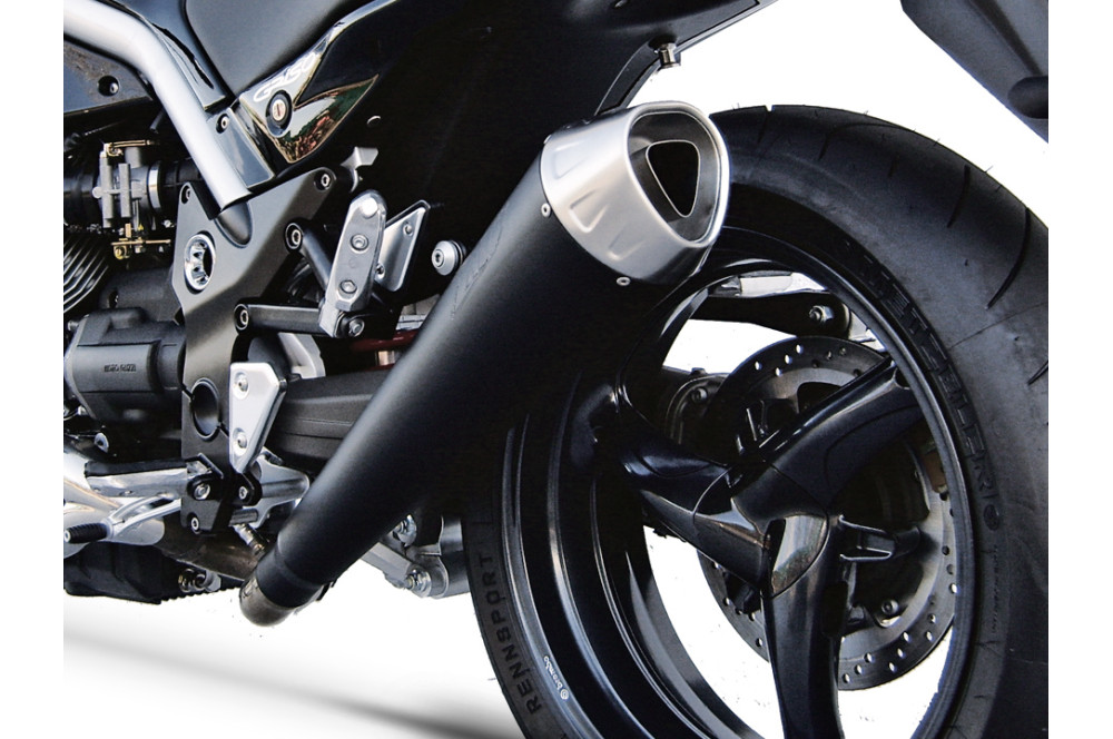 Slip-on Conico Zard Racing Nero Acciaio Inox per MOTO GUZZI GRISO 2005-2016