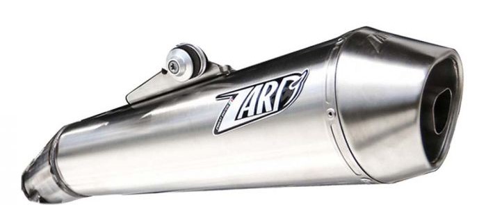 Slip-on Zard Conico Racing Satinato Fondello in Acciaio inox per MOTO GUZZI NORGE 2006-2010