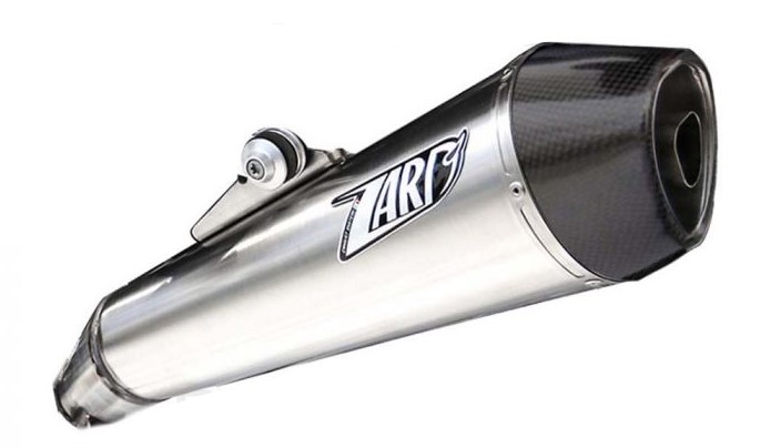Slip-on Zard Conico Racing Satinato Fondello in Carbonio per MOTO GUZZI NORGE 2006-2010