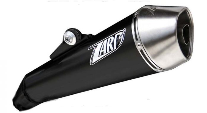 Slip-on Zard Conico Racing Nero Fondello in Acciaio inox per MOTO GUZZI NORGE 2011-2016