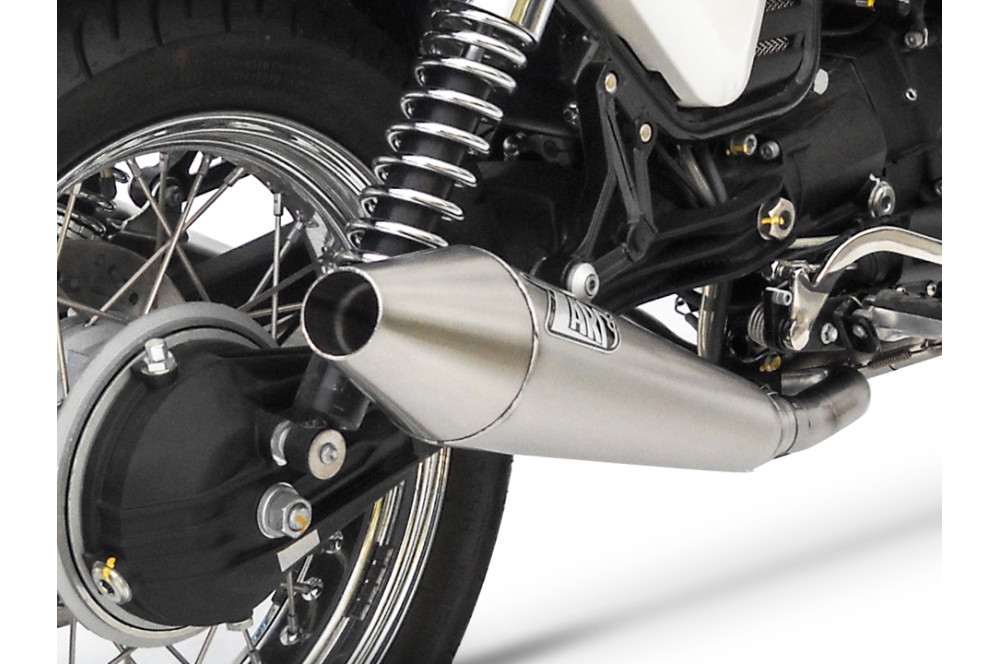 Slip-on Zard Conico Acciaio Inox Racing Satinato per MOTO GUZZI CAFE' RACER 2009-2012