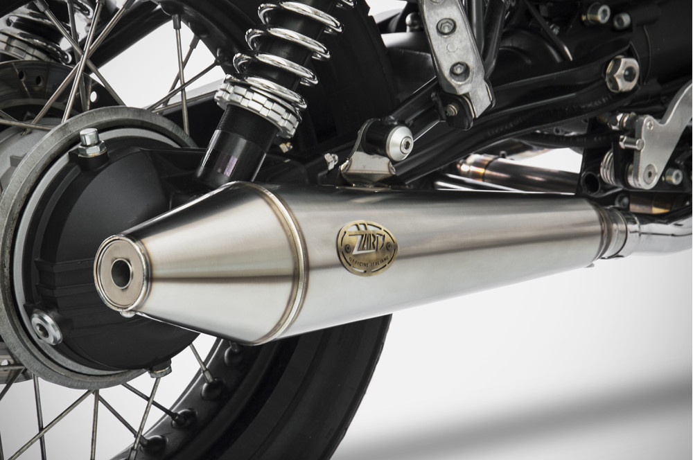 Slip-on Zard Conico Racing Satinato Acciaio Inox per MOTO GUZZI V7 CLASSIC 2008-2012
