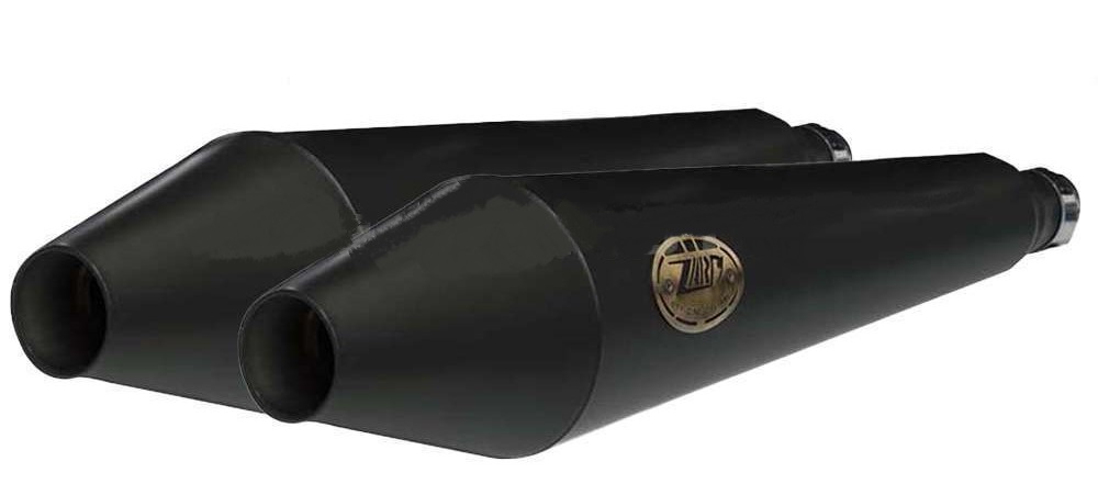 Slip-on Zard Conico Racing Nero Acciaio Inox per MOTO GUZZI V7 CLASSIC 2008-2012