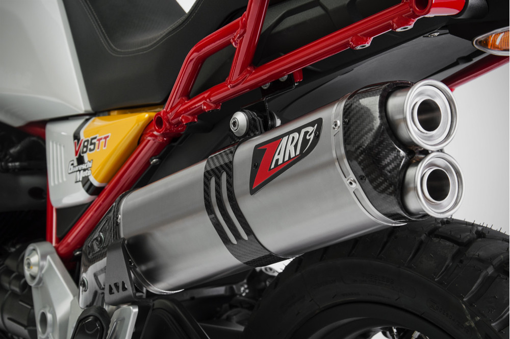 Slip-On Zard Acciaio Inox Racing Satinato per MOTO GUZZI V85 TT 2019-2023