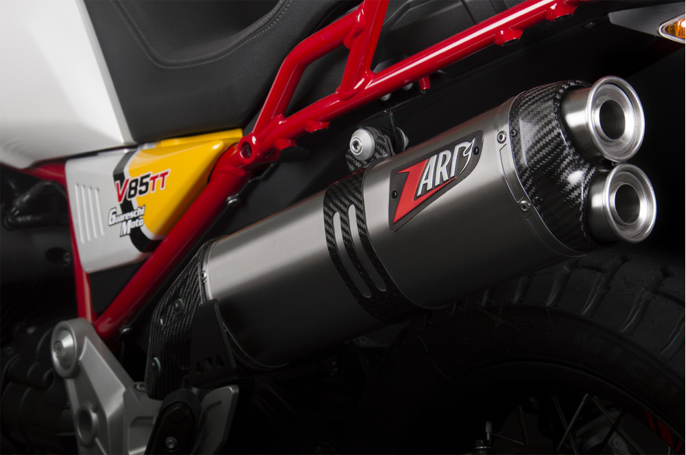 Slip-On Zard Titanio Racing Satinato per MOTO GUZZI V85 TT 2019-2023