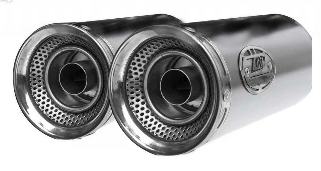 Slip-on Zard "SLIM" Omologato Acciaio Inox Satinato con Fondello Acciaio per MOTO GUZZI V9 BOBBER/ROAMER 2016-2019
