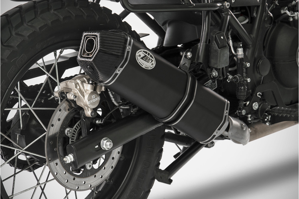 Slip-On Zard "PENTA LOW" Acciaio Inox Nero Racing per ROYAL ENFIELD HYMALAYAN 410 2017-2020