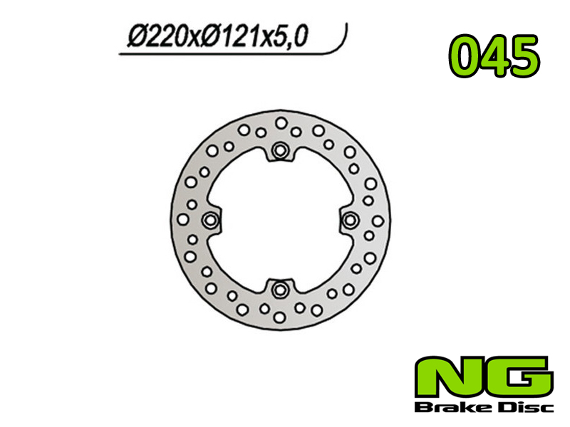 Disco freno posteriore fisso NG Brakes per HONDA CRF 250 L 2012-2013