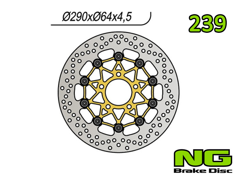Disco freno anteriore flottante NG Brakes per SUZUKI GSF 600 BANDIT /S 1995-2004