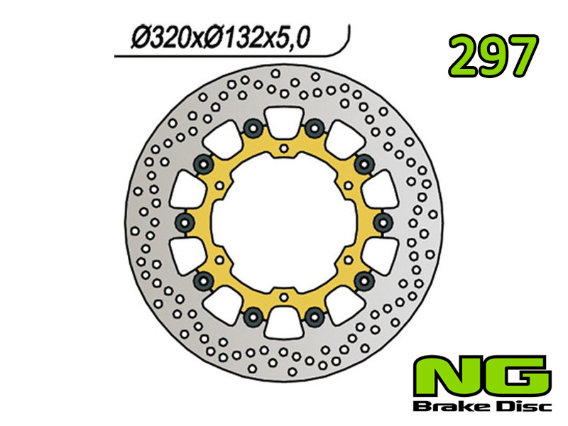 Disco freno anteriore flottante NG Brakes per YAMAHA MT-01 2004-2011