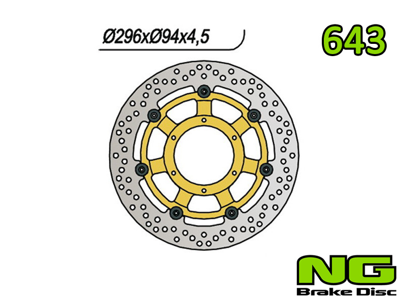 Disco freno anteriore flottante NG Brakes per HONDA VTX 1800 2002-2006