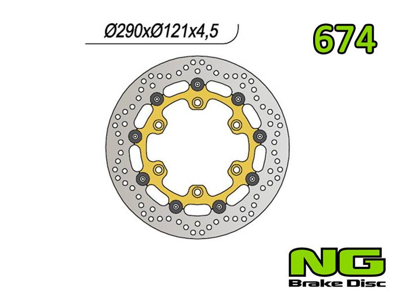Disco freno anteriore flottante NG Brakes per SUZUKI DR 650 SE 1996-1998