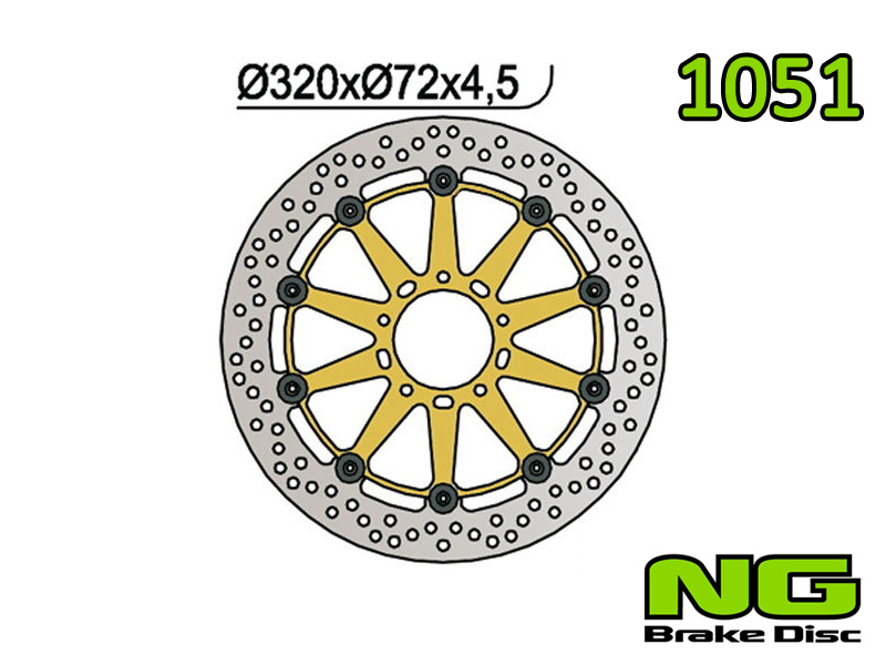 Disco freno anteriore flottante NG Brakes per DUCATI PANIGALE 899 2014-2015