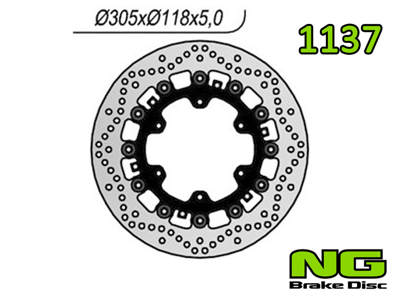 Disco freno anteriore flottante NG Brakes per BMW K 1100 RS 1992-1996