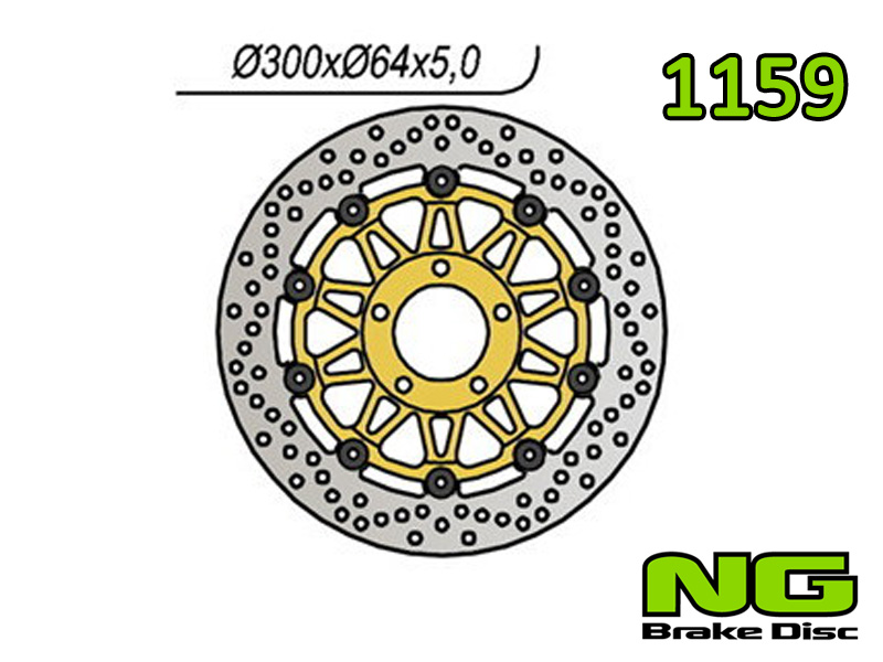 Disco freno anteriore flottante NG Brakes per SUZUKI GSX 750 1998-2004
