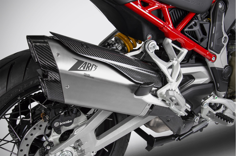 Slip-On Zard Titanio Racing con Fondello in Carbonio per DUCATI MULTISTRADA V4S 2021-2023