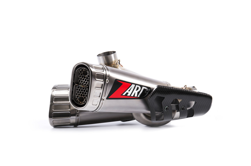 Slip-On Zard Titanio Racing Fondello Inox per DUCATI PANIGALE V4S 2018-2019