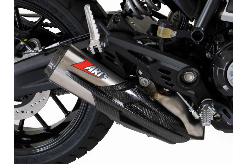Slip-On Zard in Titanio con Fondello in Carbonio Omologato Euro5 per DUCATI SCRAMBLER 800 2023-2024