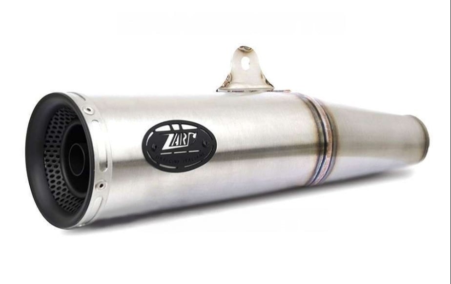Slip-On Zard "ZUMA" Acciaio Inox Satinato Fondello Nero Omologato Euro5 per DUCATI SCRAMBLER 800 2021-2022